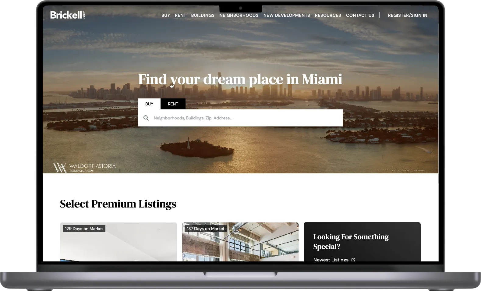 Brickell.com on Macbook Air